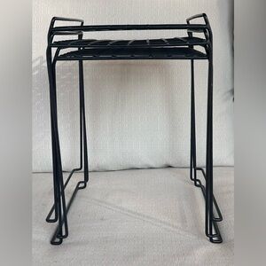 Set of 3 LockerMate Black Metal Stacking Shelves